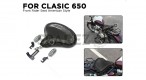 For Royal Enfield Classic 650 Front Rider American Type Solo Seat Black Color - SPAREZO
